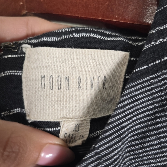 ANTHROPOLOGIE Moon River Striped Denmark Flutter Sleeve Shift Dress Size XS - Picture 8 of 10